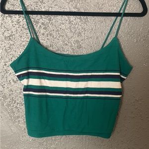 Women’s Green Striped Tank